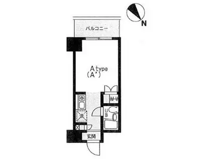 ドエル・ピュアネス(ワンルーム/3階)の間取り写真