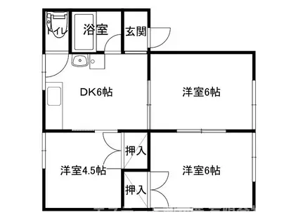 コーポ伊藤II(3DK/1階)の間取り写真