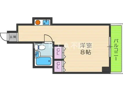 ユニオンハイツ(ワンルーム/3階)の間取り写真