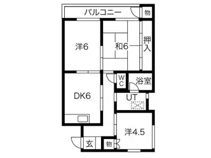 レジデンスANDO(3DK/3階)の間取り写真