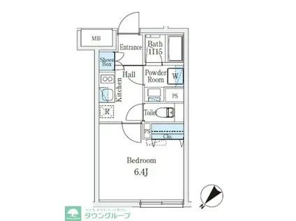 CREATIF学芸大学(1K/2階)の間取り写真