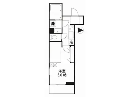 コンパルティア中村橋(ワンルーム/2階)の間取り写真