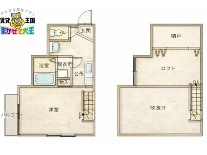 ハイムセレクトI(1K/2階)の間取り写真