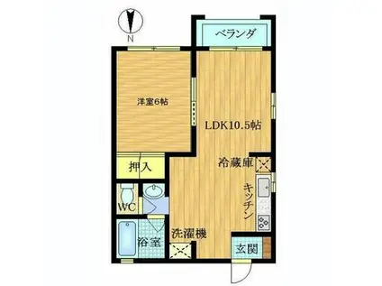 サンライズ(1LDK/1階)の間取り写真