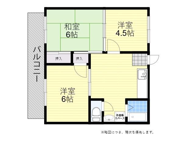 フォーブルNON(3DK/2階)の間取り写真