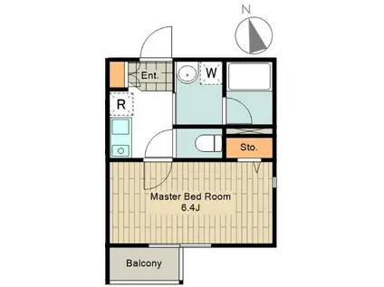 HOUSE MITAKA(1K/2階)の間取り写真