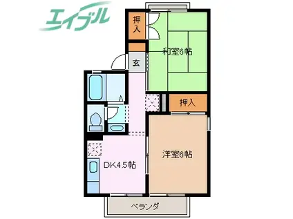 GRAND鷺沼(2LDK/3階)の間取り写真