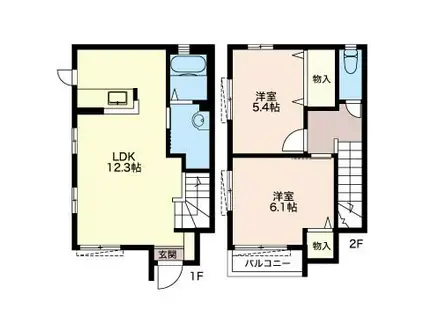 グランサンク(2LDK/1階)の間取り写真