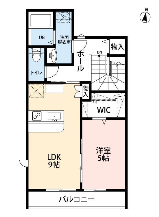 LOTUS豊岡(1LDK/2階)の間取り写真