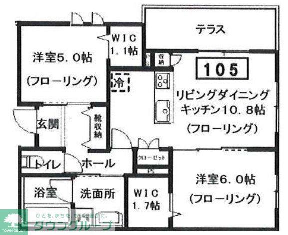 へーベルメゾン宮前2丁目(2LDK/1階)の間取り写真
