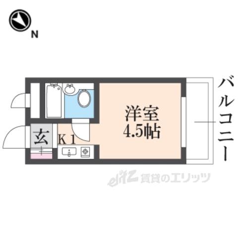 プレアール萱島(1K/2階)の間取り写真