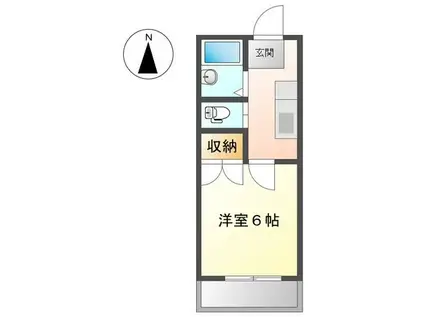 フジメゾンコート(1K/1階)の間取り写真