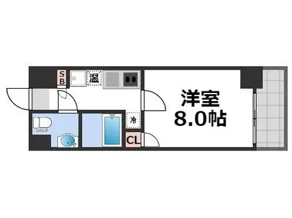 URO勝山(1K/3階)の間取り写真