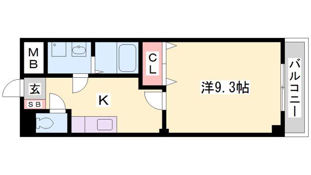 サクセスON(1K/1階)の間取り写真