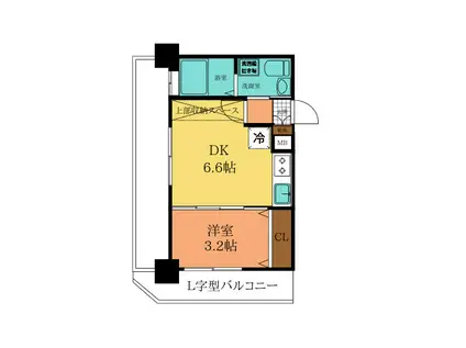 NO.71 ORIENT TRUST TOWER(1DK/22階)の間取り写真