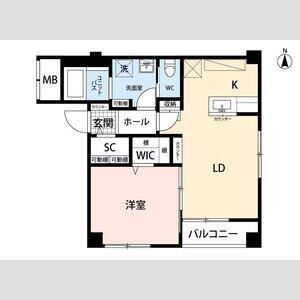 LALBA DI SECONDO(1LDK/3階)の間取り写真