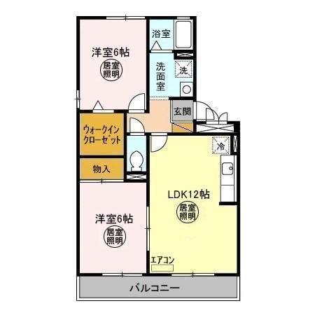 プレザントハイツ(2LDK/1階)の間取り写真
