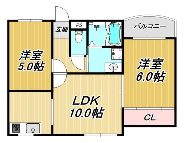 アートフィオーレ(2LDK/1階)の間取り写真