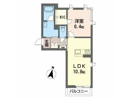 シャーメゾン五月(1LDK/3階)の間取り写真