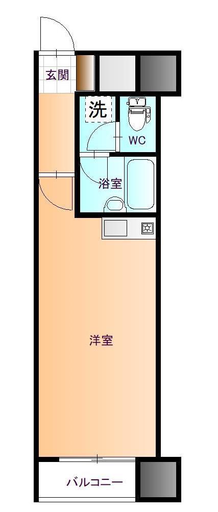 朝日プラザ本町(ワンルーム/3階)の間取り写真