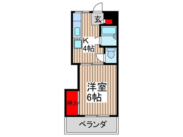 キザワコーポ(1K/2階)の間取り写真