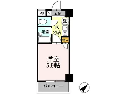 メゾン・ド・オヤマ(1K/3階)の間取り写真