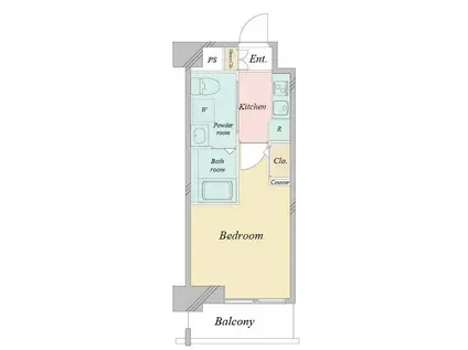 RJRリクロス高砂(1K/4階)の間取り写真