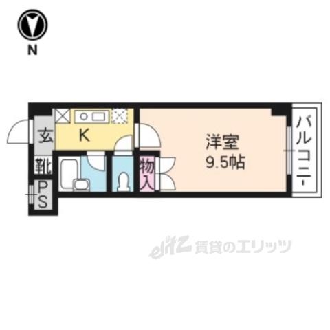 RESID787(1K/3階)の間取り写真
