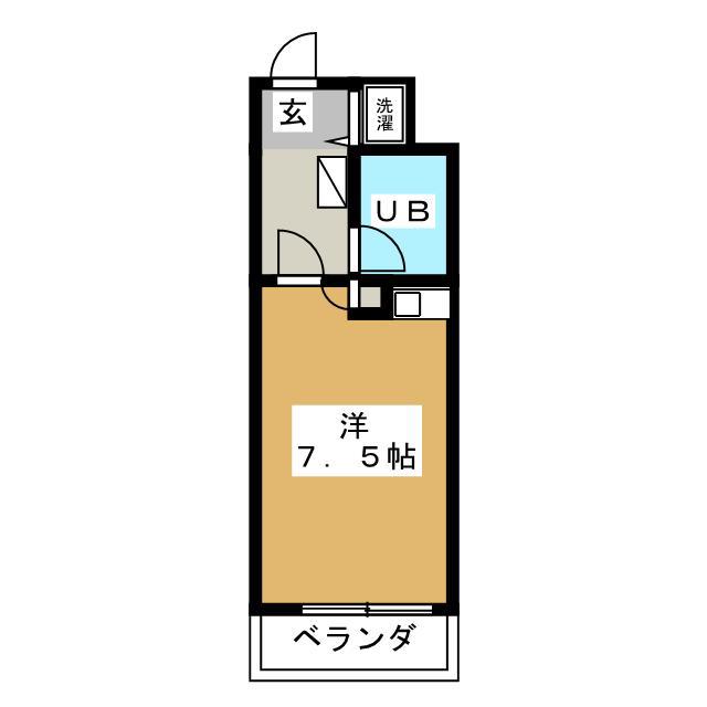 アーバンヒルズ上野(ワンルーム/4階)の間取り写真
