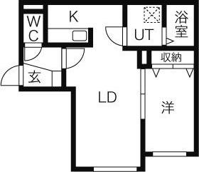 パーチェ宮の森(1LDK/2階)の間取り写真
