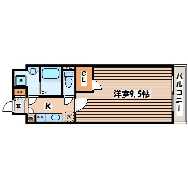 サンヴァーリオ仙台駅東(1K/7階)の間取り写真