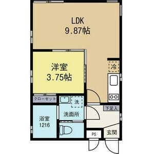 LE GIOIE 名駅(1LDK/4階)の間取り写真