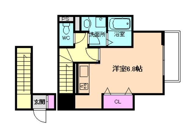 グリーンサイド野田(ワンルーム/2階)の間取り写真
