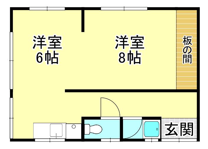 びわの春風とSIESTA(ワンルーム/1階)の間取り写真