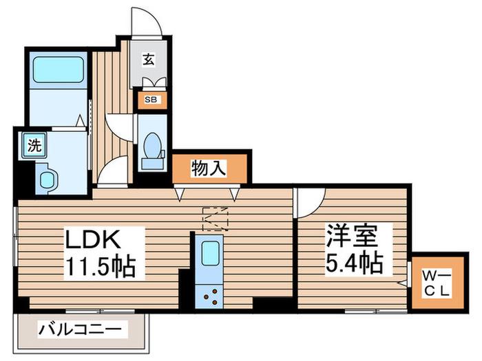 AVANTI(1LDK/1階)の間取り写真