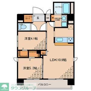 Z・R東別院(2LDK/8階)の間取り写真