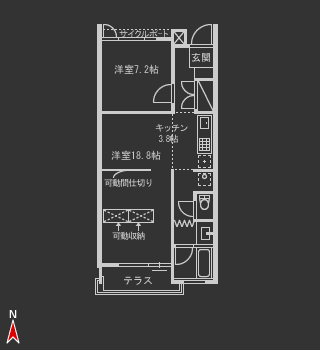 AXIS(2LDK/4階)の間取り写真