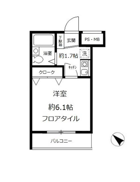 センチュリーハイム池袋(1K/3階)の間取り写真
