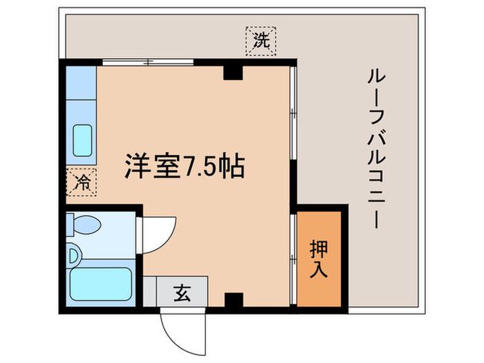 ルベール古屋(ワンルーム/4階)の間取り写真