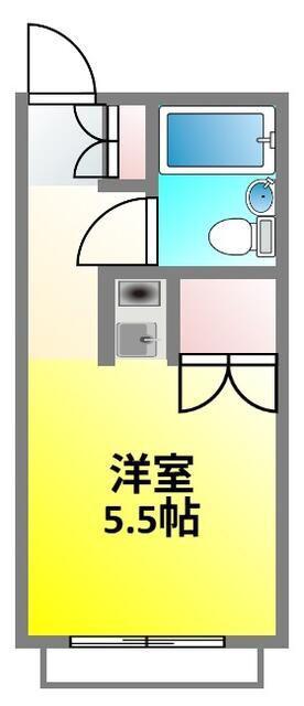 グリーンハイツYAMADA(ワンルーム/1階)の間取り写真
