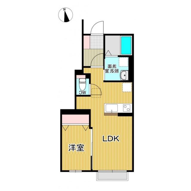 メゾンドブランシェIII(1LDK/1階)の間取り写真