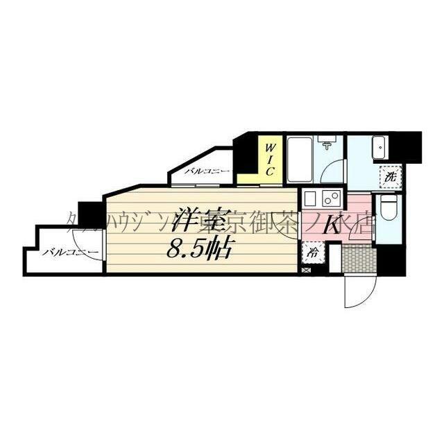 CLASSEUM飯田橋(1K/3階)の間取り写真