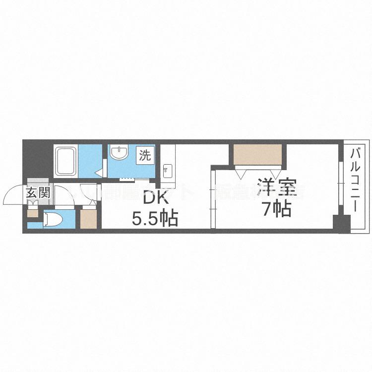 NLC新大阪パートIII(1DK/8階)の間取り写真