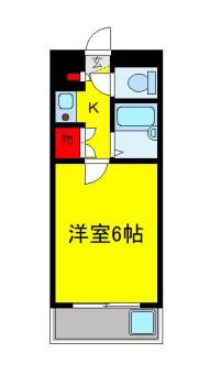 ベイコートNO1(1K/1階)の間取り写真