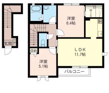 フルハウス・ループ(2LDK/2階)の間取り写真