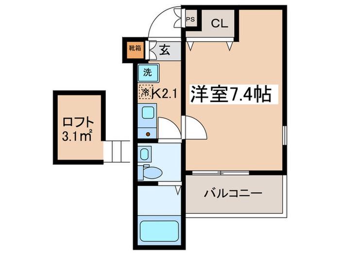 NEXIA海老名(1K/3階)の間取り写真