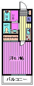 パームコテージ18番館(1K/3階)の間取り写真