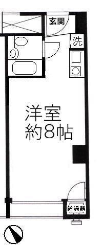 シャルマン築地明石町(ワンルーム/5階)の間取り写真