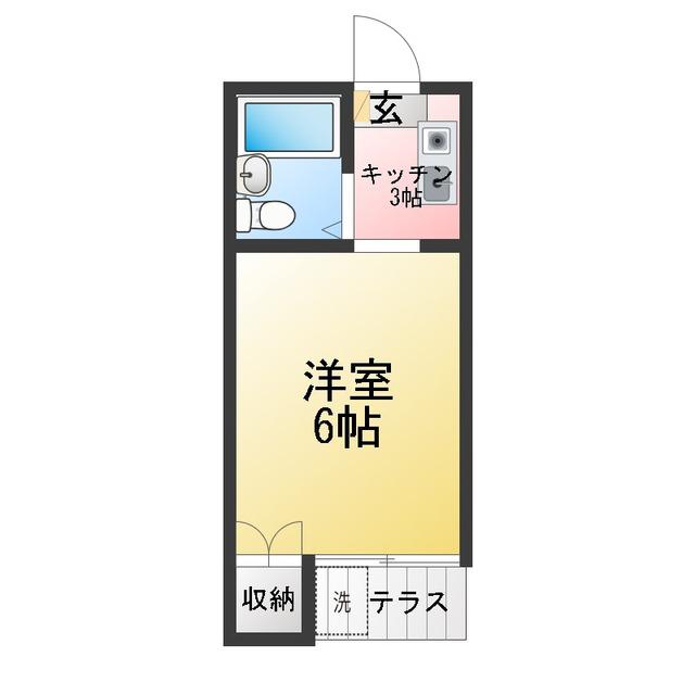 HOUSE SUNNY A(1K/1階)の間取り写真
