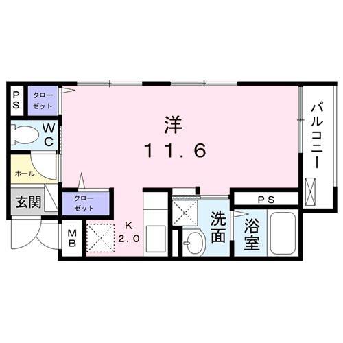 フェリーチェ町田(ワンルーム/3階)の間取り写真